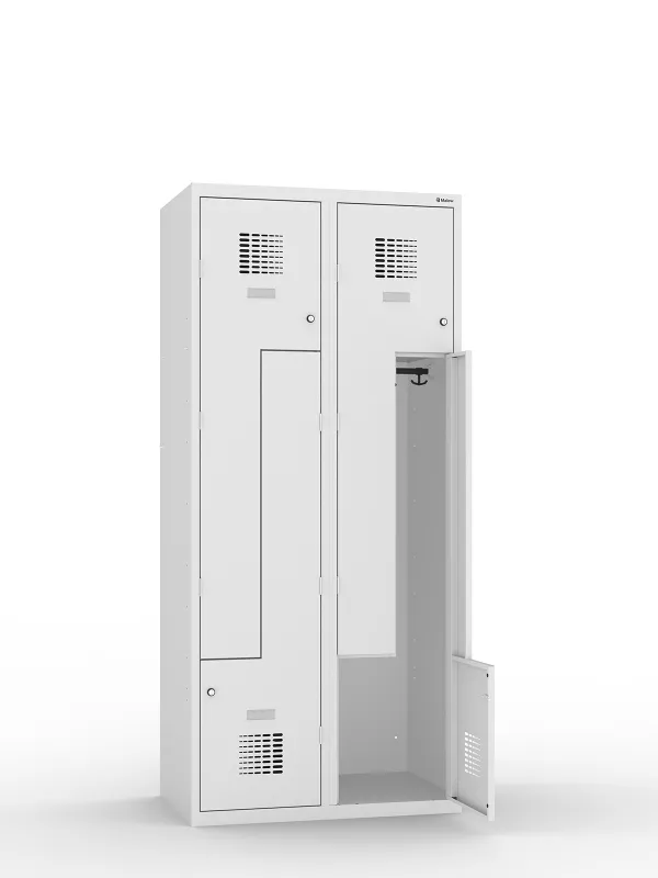 Szafa socjalna ubraniowa Sul 42W ST MALOW, 1800x800x500 mm, typ L, dwukomorowa