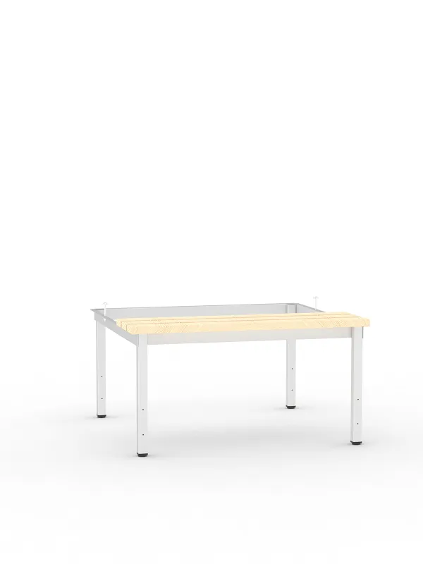 Podstawa ekonomiczna do szaf socjalnych ubraniowych P 423W MALOW, 390x790x745 mm, z siedziskiem