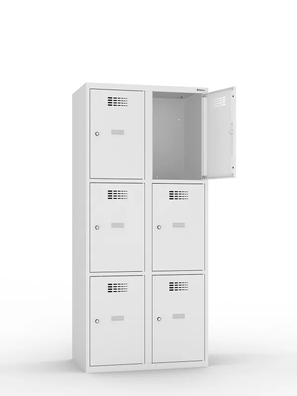 Szafka socjalna skrytkowa Sus 423W ST MALOW, 1800x800x500 mm, 6-skrytkowa